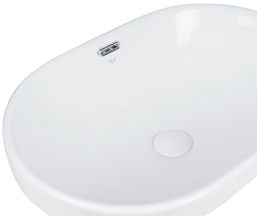 Раковина Qtap Leo 610x400x195 White з донним клапаном QT11114028W - QT11114028W