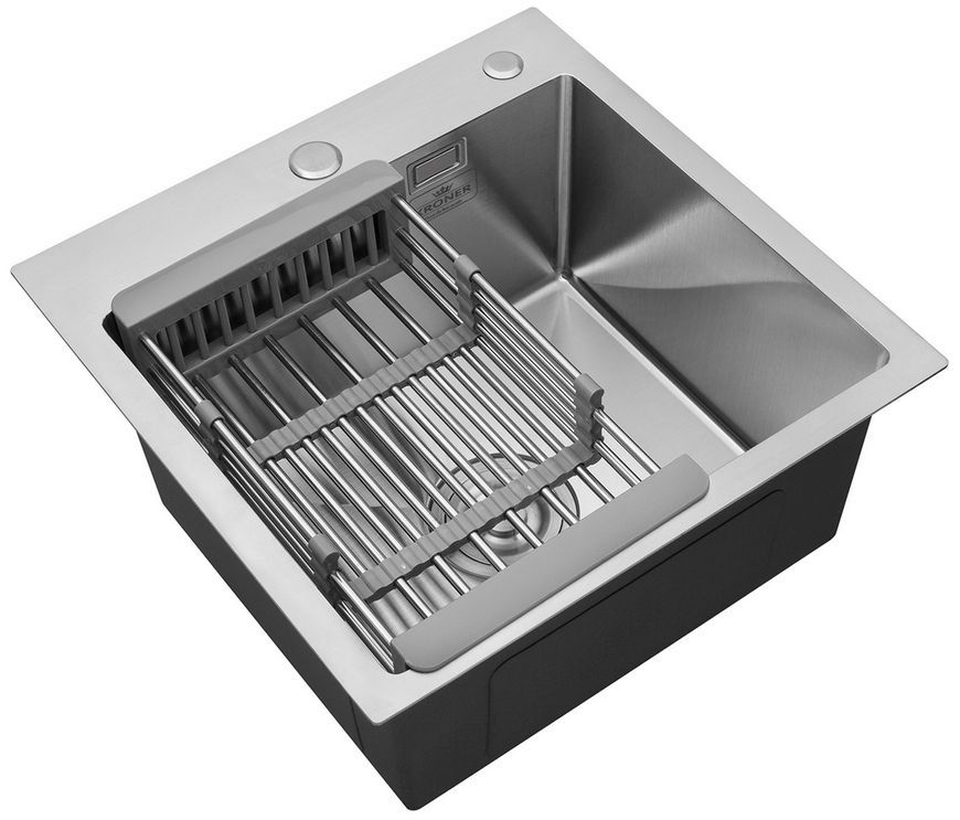 Кухонная мойка Kroner KRP Geb&uuml;rstet 5050HM с смесителем и дозатором CVS30111 KRG5050HMC031GRASP016 - KRG5050HMC031GRASP016