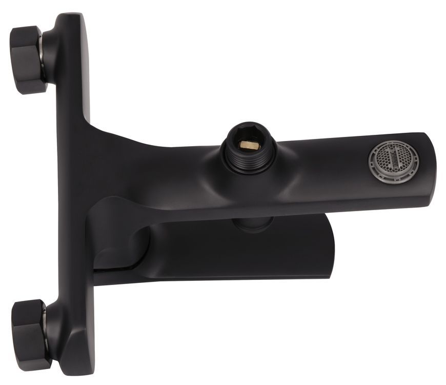 Змішувач для ванни з коротким виливом Qtap Slavonice Black Matt QTSLA259BLM45918 - QTSLA259BLM45918