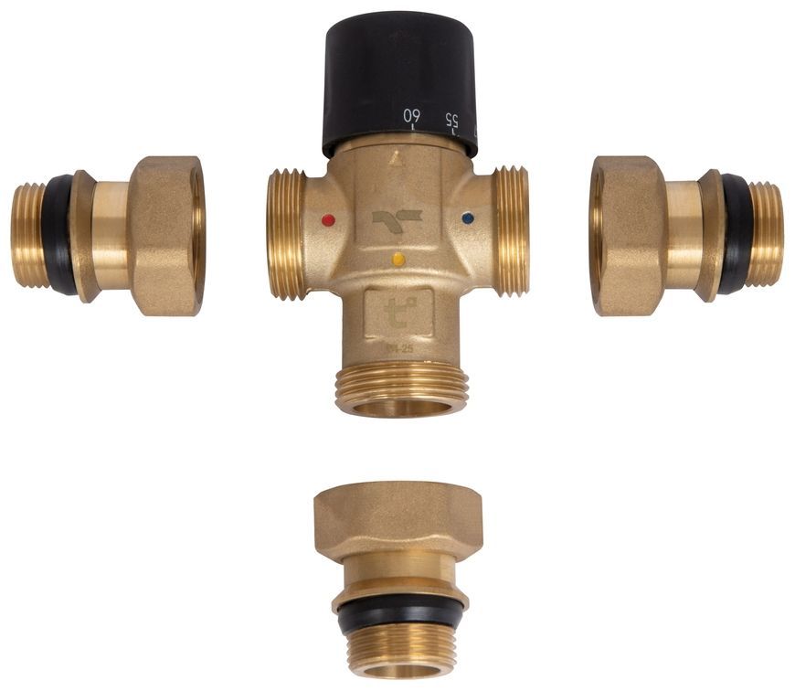 Клапан термостатический смесительный Thermo Alliance Forte 3/4" НР 30-60 &deg;С латунь SF010W20