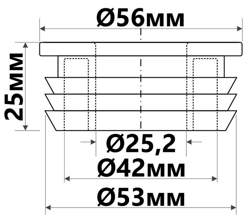 Редукция канализационная McALPINE 50х25 мм белая FLEXCONN-5025-WH