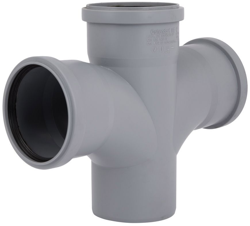 Хрестовина каналізаційна Ostendorf-OSMA HT-System PLUS d90/90/90/90&times;87&deg; SD00057492