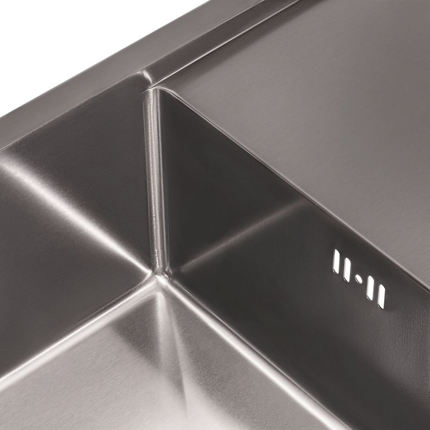 Кухонна мийка інтегрована QTAP D7844BL PVD 3,0/1,2 мм Black - QTD7844BLPVD12