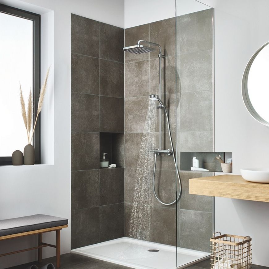 Душова система GROHE Tempesta Cosmopolitan System 250 Cube 26689000 з термостатичним змішувачем - 26689000