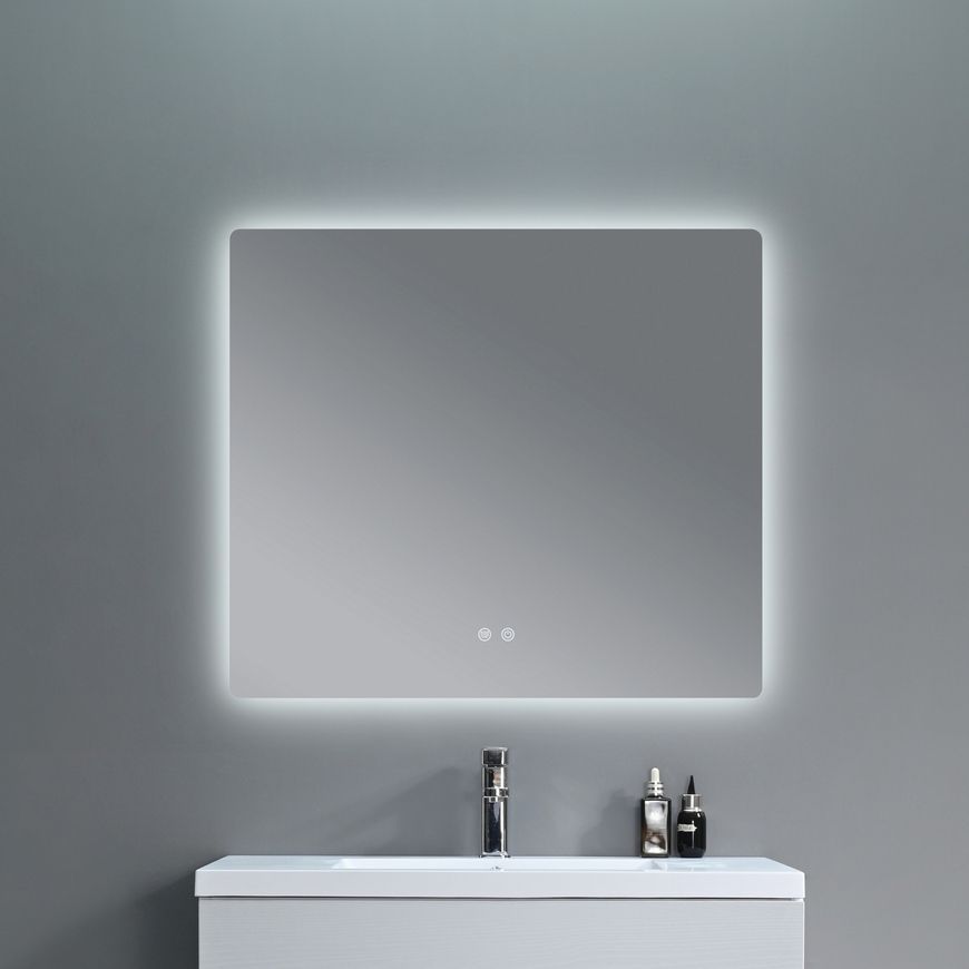 Дзеркало настінне прямокутне Qtap Taurus TA2 1000&times;800 з LED-підсвіткою Touch, антизапотіванням, димером, рег. яскравості QTTAU100080048957