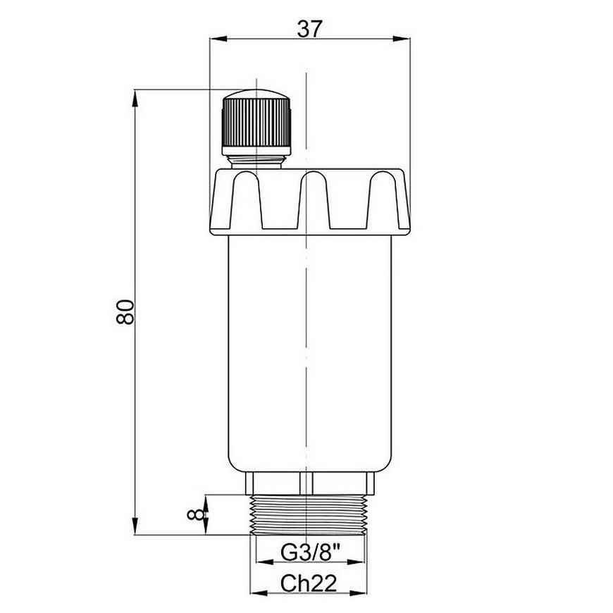 Повітровідвідник автоматичний ICMA 3/8" №709 - 82709AC05