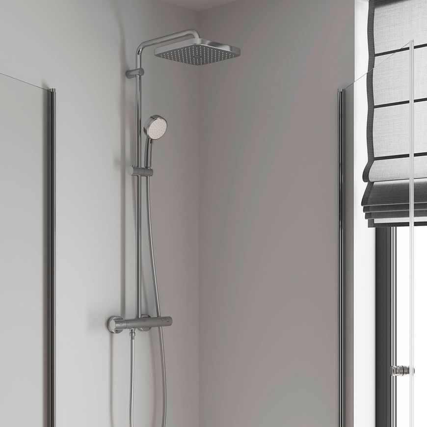 Душова система GROHE Tempesta Cosmopolitan System 250 Cube 26689000 з термостатичним змішувачем - 26689000
