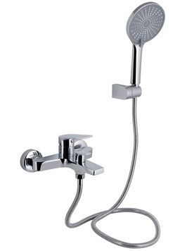 Змішувач для ванни Qtap Stenava New з душовим гарнітуром Chrome QTSTE259CRM45537 - QTSTE259CRM45537