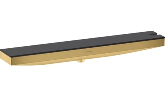 Шланговое подключение HANSGROHE Porter 500 Rainfinity с держателем для душа (справа) и полкой Polished Gold Optic 26858990 золото - 26858990