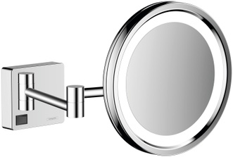 Зеркало для бритья (косметическое) HANSGROHE AddStoris с LED подсветкой 41790000 хром - 41790000