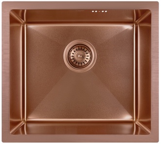 Кухонна мийка інтегрована QTAP D4843BR PVD 2,7/1,0 mm Bronze