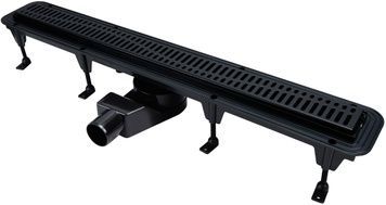 Трап душевой линейный QTAP PISCES BLA50800304 черный 740 мм с комбинированным затвором - PISBLA50800304