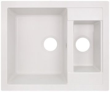 Кухонна мийка з додатковою чашею LIDZ 615x500/200 WHI-01 (LIDZWHI01615500200) - LIDZWHI01615500200