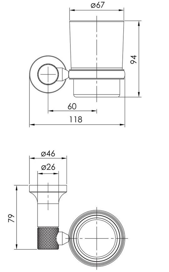 Стакан для зубних щіток IMPRESE BRENTA ZMK081906230 нікель