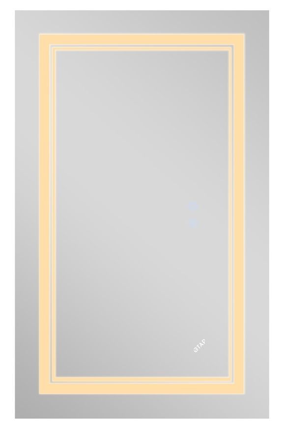 Дзеркало Qtap Cardinal 800х1000 прямокутне з LED-підсвічуванням Touch, з антизапотіванням, з димером, рег. темп. кольору (3000-6500K) QT0478C10080