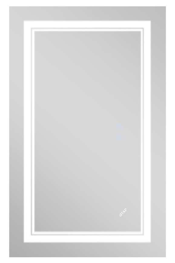 Дзеркало Qtap Cardinal 800х1000 прямокутне з LED-підсвічуванням Touch, з антизапотіванням, з димером, рег. темп. кольору (3000-6500K) QT0478C10080