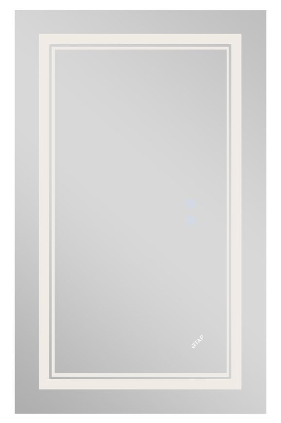 Дзеркало Qtap Cardinal 800х1000 прямокутне з LED-підсвічуванням Touch, з антизапотіванням, з димером, рег. темп. кольору (3000-6500K) QT0478C10080