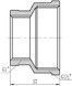 Муфта латунна SD Forte 1 1/2"х1" редукційна нікельована SF3574025