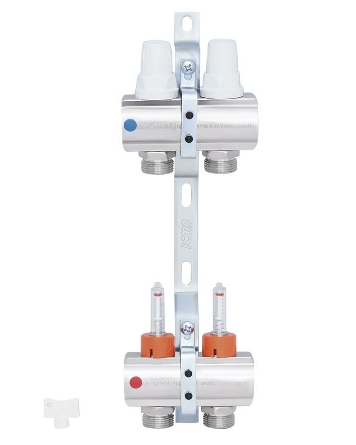 Коллекторная группа ICMA 1" 2 выхода, с расходомерами №K013 87K013PG06 - 87K013PG06