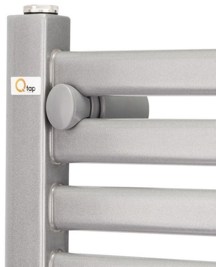 Полотенцесушитель водяной QTAP Dias (SIL) P18 1000x500 HY серый - QTDIASSILP181000500HY