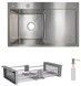 Кухонная мойка Lidz Handmade H7849R Brushed Steel 3,0/1,0 дозатор, корзина LDH7849BRUR4559147524 - LDH7849BRUR4559147524 - 1