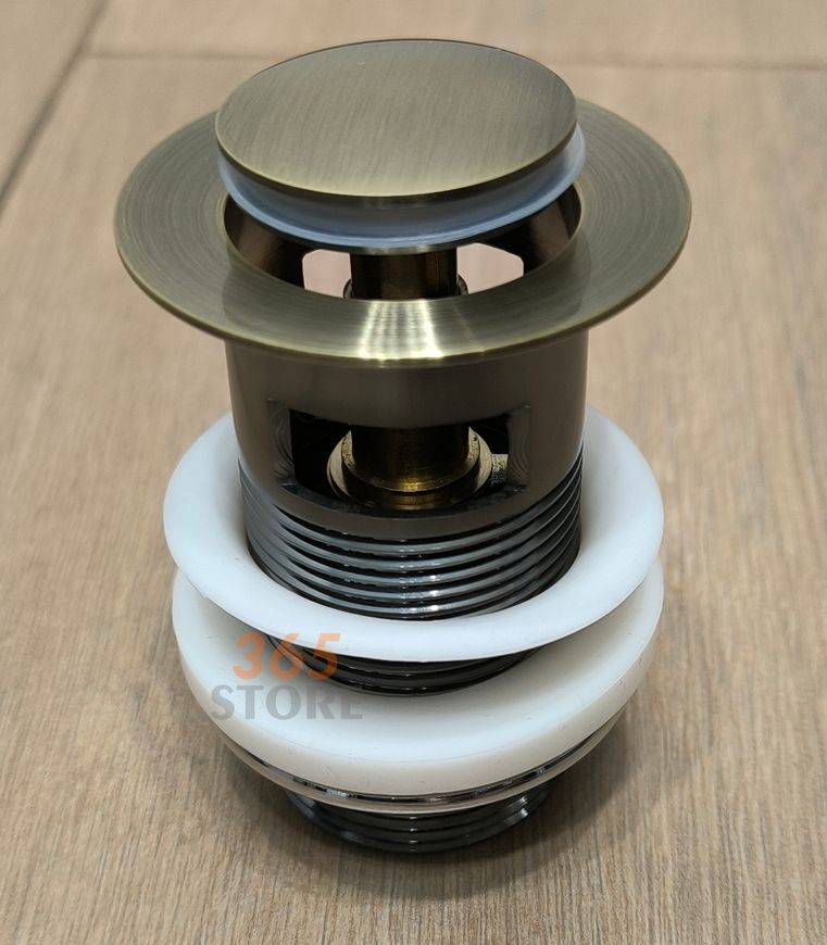Донный клапан IMPRESE Pop-up бронза для раковины 1 1/4" с переливом - PP280antiqua