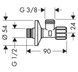 Кран угловой HANSGROHE с микрофильтром G 1/2х3/8 Chrome 13904000 хром