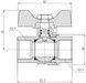 Кран кульовий SD Forte 3/4" ВР для газа (метелик) латунь SF602G20