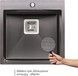 Кухонная мойка интегрированная QTAP DK5050BL PVD 2,7/1,0 мм Black - QTDK5050BLPVD2710 - 2
