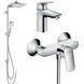 Набор смесителей HANSGROHE EcoSmart 3 в 1 (71104000+71600000+27289000) 20200014