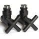 Кран для полотенцесушителя угловой NAVIN Raftec Premium черный муар 1/2"х1/2", 2 шт. 25-231430-3012 - 25-231430-3012 - 1