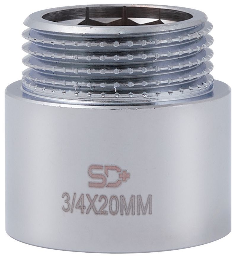 Подовжувач латунний хромований SD Plus 3/4"ЗРх3/4"ВР довжина 20 мм SD1302020