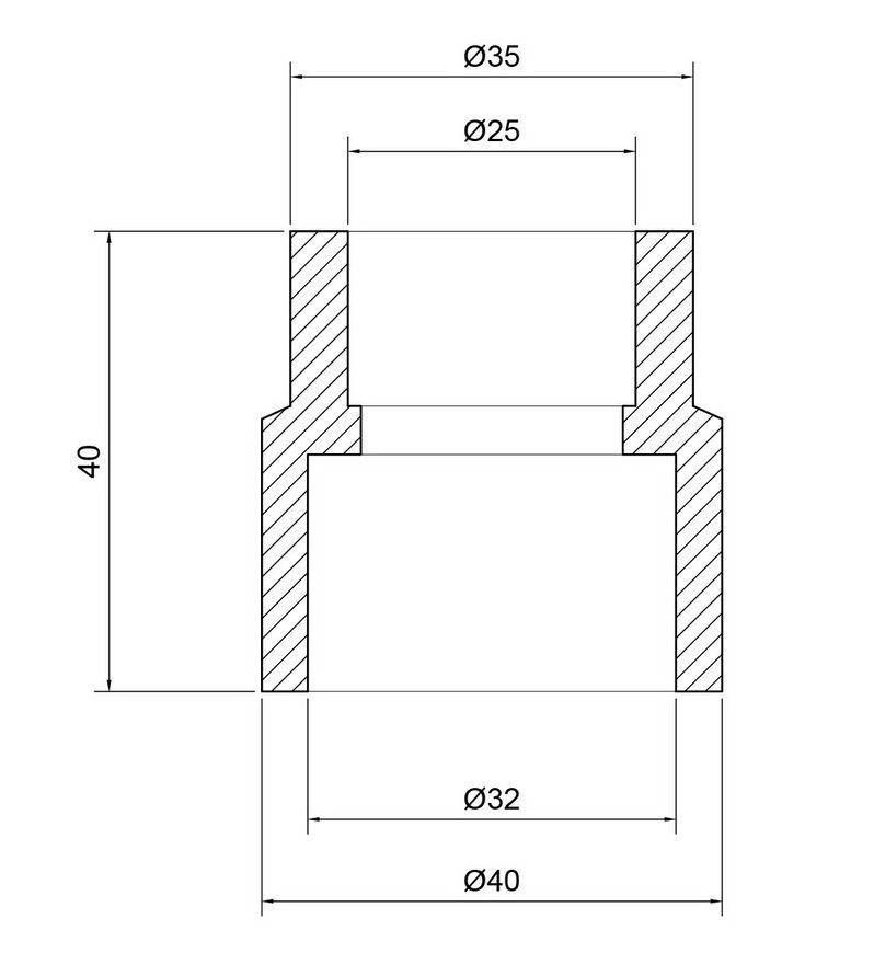 Муфта PPR ALFA PLAST 32х25 - APREDU3225X