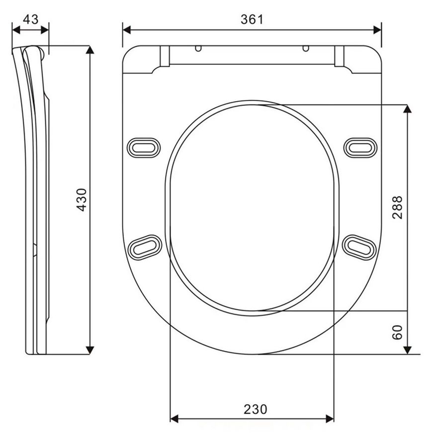 Сиденье для унитаза Qtap (Swan Ultra, Jay Ultra) с микролифтом Slim Duroplast, Quick relase QT99SC5179W - QT99SC5179W