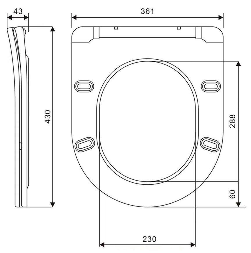 Сидіння для унітазу Qtap (Swan Ultra, Jay Ultra) з мікроліфтом Slim Duroplast, Quick relase QT99SC5179W - QT99SC5179W