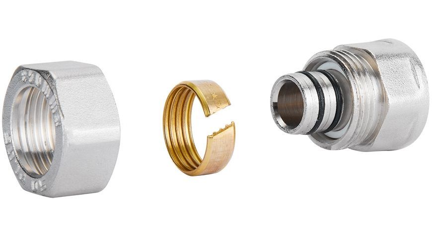 Муфта обтискна SD Plus 20х1/2" ВР перехідна пряма розбірна латунь SD153W2015