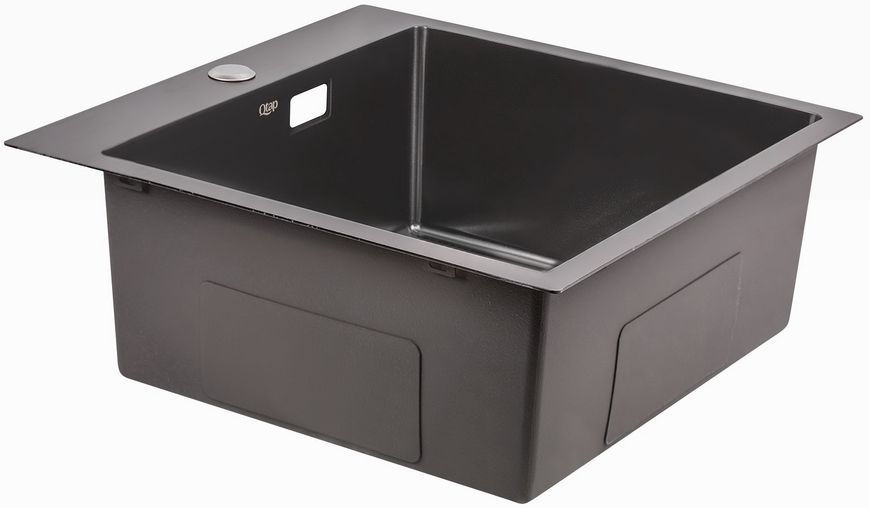 Кухонная мойка интегрированная QTAP DK5050BL PVD 2,7/1,0 мм Black - QTDK5050BLPVD2710