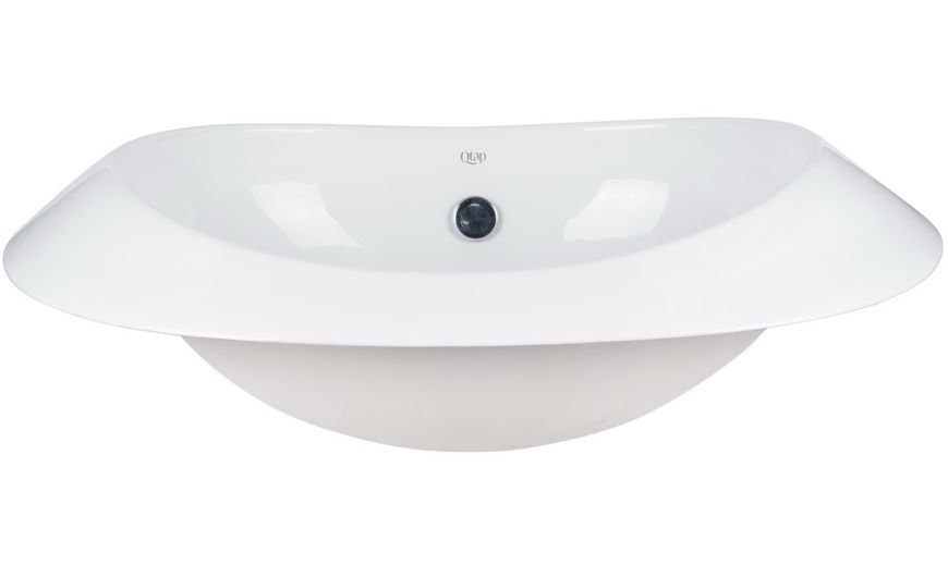 Раковина QTAP Leo 660x425x250 White с донным клапаном QT11114032W - QT11114032W