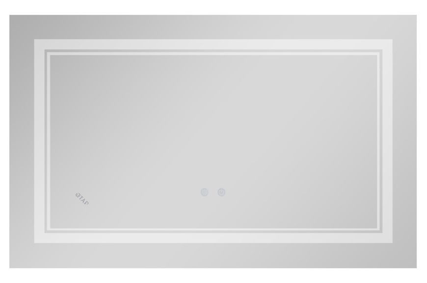 Дзеркало Qtap Cardinal 800х1000 прямокутне з LED-підсвічуванням Touch, з антизапотіванням, з димером, рег. темп. кольору (3000-6500K) QT0478C10080
