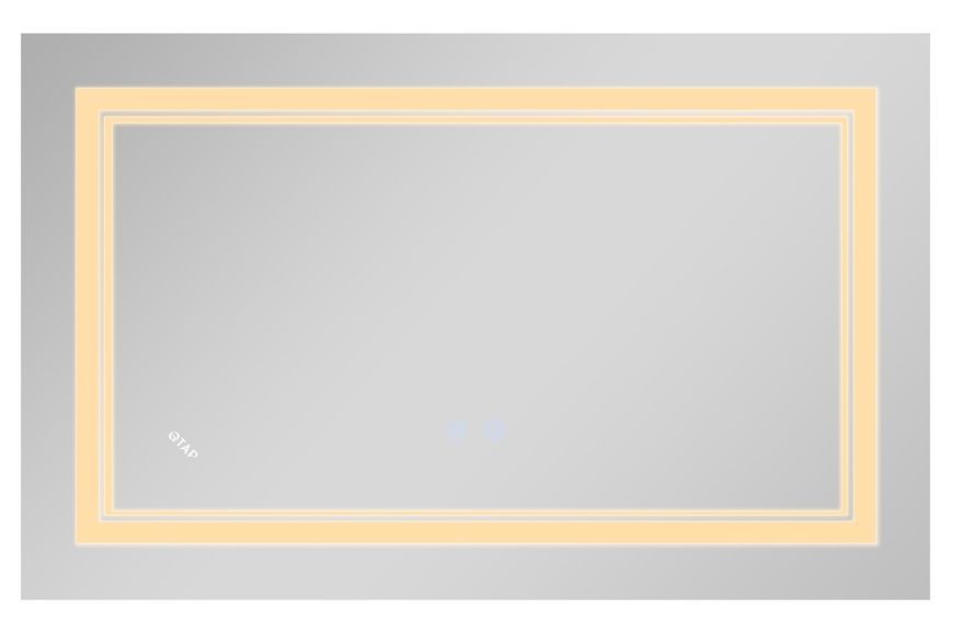 Дзеркало Qtap Cardinal 800х1000 прямокутне з LED-підсвічуванням Touch, з антизапотіванням, з димером, рег. темп. кольору (3000-6500K) QT0478C10080