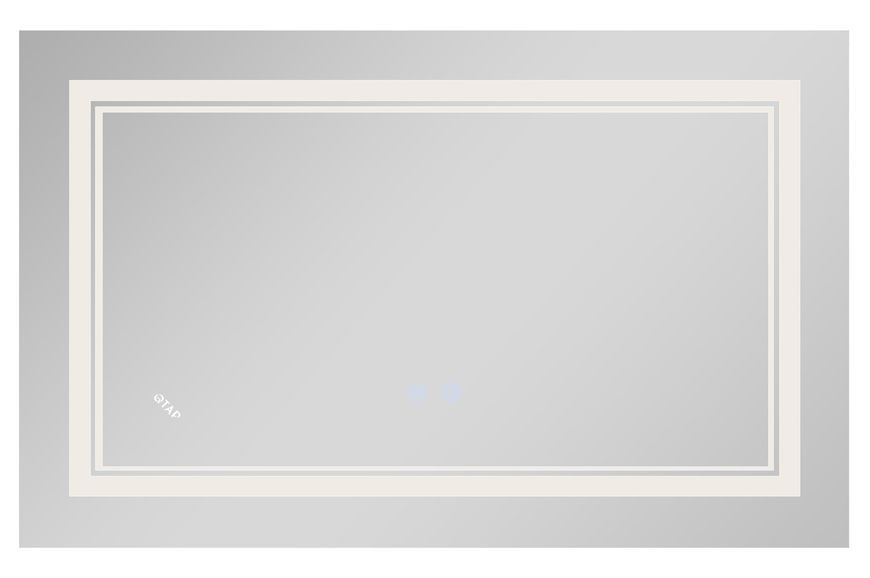 Дзеркало Qtap Cardinal 800х1000 прямокутне з LED-підсвічуванням Touch, з антизапотіванням, з димером, рег. темп. кольору (3000-6500K) QT0478C10080