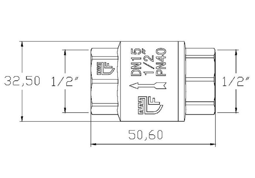 Обратный клапан SD FORTE 1/2" SF240NW15 - SF240NW15