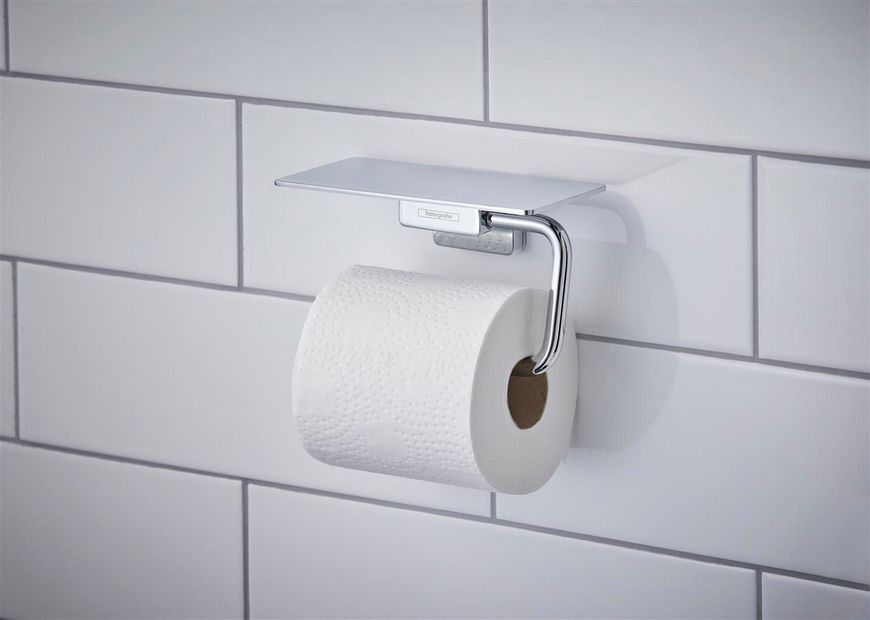 Тримач для туалетного паперу з полицею HANSGROHE AddStoris Chrome 41772000 хром