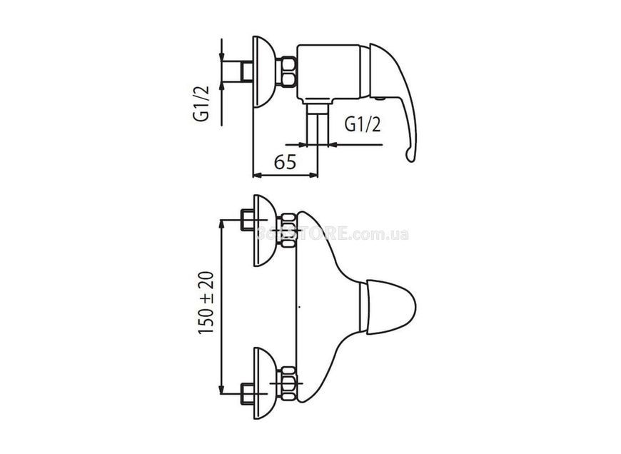 Смеситель для душа KFA ARMATURA PIRYT 446-040-00 - 446-040-00