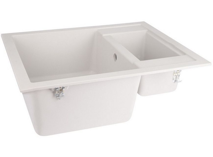 Кухонна мийка з додатковою чашею LIDZ 615x500/200 WHI-01 (LIDZWHI01615500200) - LIDZWHI01615500200