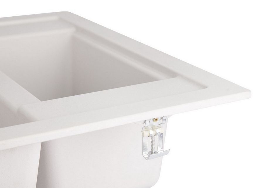 Кухонна мийка з додатковою чашею LIDZ 615x500/200 WHI-01 (LIDZWHI01615500200) - LIDZWHI01615500200