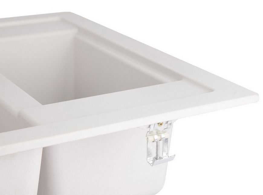 Кухонна мийка з додатковою чашею LIDZ 615x500/200 WHI-01 (LIDZWHI01615500200) - LIDZWHI01615500200
