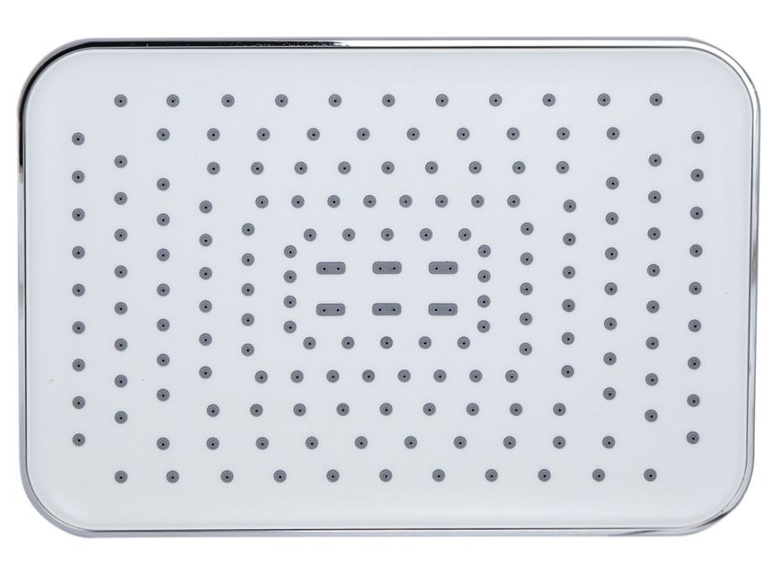 Лійка для верхнього душу Qtap Hlavova 260x180 мм прямокутна Chrome/White QTHLA107CRM45785 - QTHLA107CRM45785