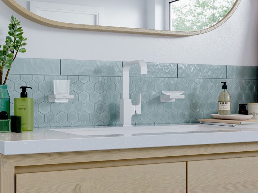 Смеситель для раковины HANSGROHE Metropol 230 белый матовый 32511700 с донным клапаном - 32511700