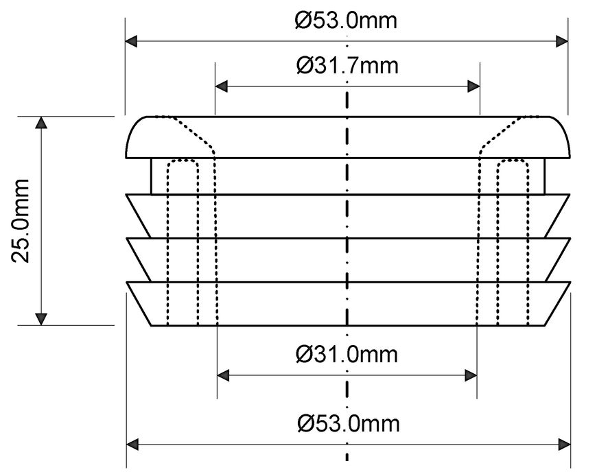 Редукция канализационная McALPINE 50х32 мм белая FLEXCONN-5032-WH